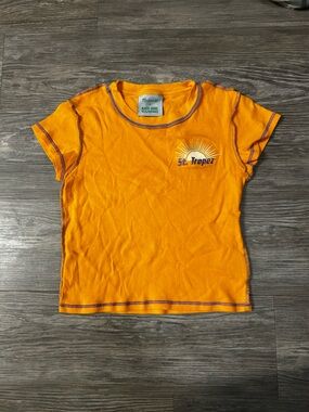 Madewell St. Tropez Orange Graphic Tee